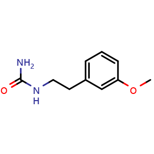 Chemical structure of 1-(3-methoxyphenethyl)urea , CAS 69226-63-7, AChemBlock V145701