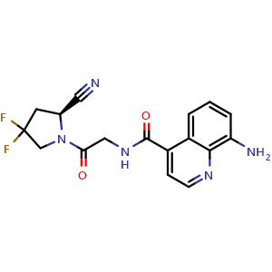 (S)-8-amino-N-(2-(2-cyano-4,4-difluoropyrrolidin-1-yl)-2-oxoethyl)quinoline-4-carboxamide