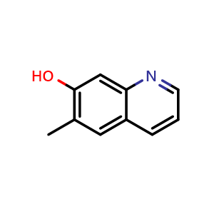 Chemical structure of 6-methylquinolin-7-ol , CAS 84583-53-9, AChemBlock V145740