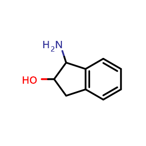 Chemical structure of 1-Amino-2-indanol , CAS 74165-73-4, AChemBlock V145761
