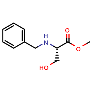 Chemical structure of L-N-Benzylserine Methyl Ester , CAS 123639-56-5, AChemBlock V145765