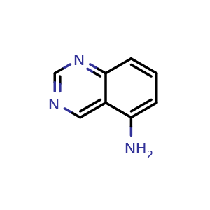 Chemical structure of 5-Aminoquinazoline , CAS 101421-71-0, AChemBlock V145774