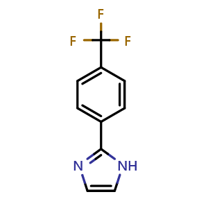 Chemical structure of 2-[4-(Trifluoromethyl)phenyl]imidazole , CAS 34898-30-1, AChemBlock V145807