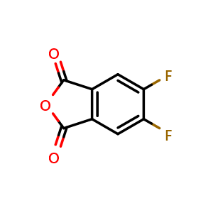 Chemical structure of 4,5-Difluorophthalic Anhydride , CAS 18959-30-3, AChemBlock V145809