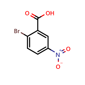 Chemical structure of 2-Bromo-5-nitrobenzoic Acid , CAS 943-14-6, AChemBlock V145810