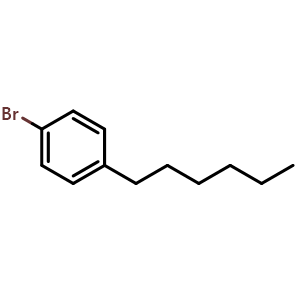Chemical structure of 1-Bromo-4-hexylbenzene , CAS 23703-22-2, AChemBlock V145813