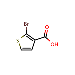 Chemical structure of 2-Bromo-3-thiophenecarboxylic Acid , CAS 24287-95-4, AChemBlock V145837