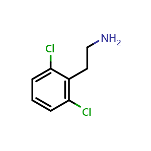 Chemical structure of 2,6-Dichlorophenethylamine , CAS 14573-23-0, AChemBlock V145842