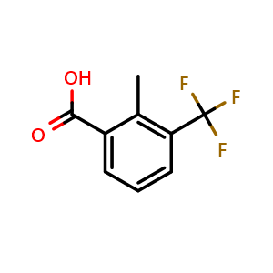Chemical structure of 2-Methyl-3-(trifluoromethyl)benzoic Acid , CAS 62089-35-4, AChemBlock V145846