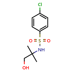 Chemical structure of 4-Chloro-N-(2-hydroxy-1,1-dimethylethyl)benzenesulfonamide , CAS 59724-57-1, AChemBlock V145849