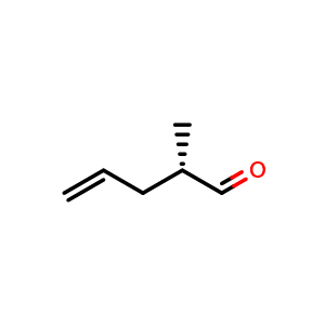 Chemical structure of (S)-2-Methyl-4-pentenal , CAS 61866-32-8, AChemBlock V145864
