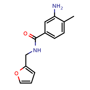 Chemical structure of 3-Amino-N-(2-furylmethyl)-4-methylbenzamide , CAS 926192-92-9, AChemBlock V145865
