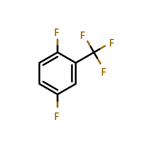 Chemical structure of 2,5-Difluorobenzotrifluoride , CAS 393-38-4, AChemBlock V145872
