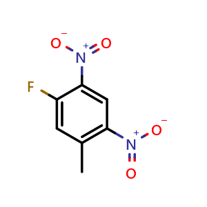 Chemical structure of 2,4-Dinitro-5-fluorotoluene , CAS 349-01-9, AChemBlock V145873