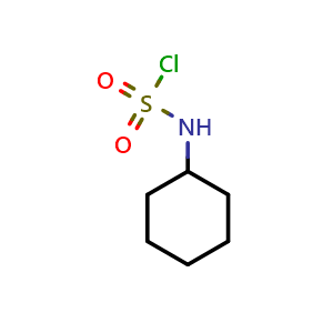Chemical structure of Cyclohexylsulfamoyl chloride , CAS 10314-35-9, AChemBlock V145878