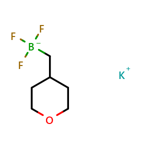 Chemical structure of Potassium (4-Tetrahydropyranylmethyl)trifluoroborate , AChemBlock V145922