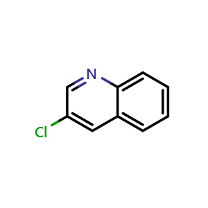 Chemical structure of 3-Chloroquinoline , CAS 612-59-9, AChemBlock V145923