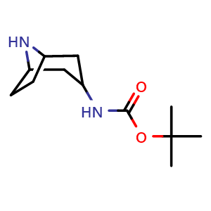 Chemical structure of 3-(Boc-amino)-8-azabicyclo[3.2.1]octane , CAS 287114-25-4, AChemBlock V145934