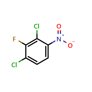 Chemical structure of 2,4-Dichloro-3-fluoronitrobenzene , CAS 393-79-3, AChemBlock V145952