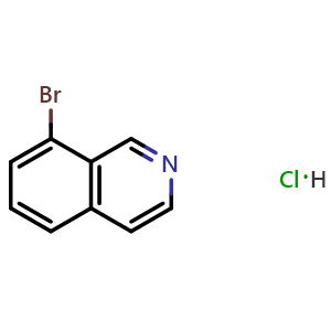 Chemical structure of 8-Bromoisoquinoline Hydrochloride , CAS 1307316-93-3, AChemBlock V145989