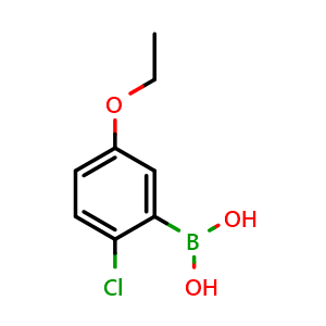 Chemical structure of 2-Chloro-5-ethoxyphenylboronic Acid , CAS 913835-30-0, AChemBlock V145997
