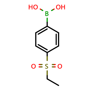 Chemical structure of 4-(Ethylsulfonyl)phenylboronic Acid , CAS 352530-24-6, AChemBlock V146001