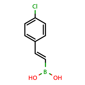 Chemical structure of trans-2-(4-Chlorophenyl)vinylboronic Acid , CAS 154230-29-2, AChemBlock V146004