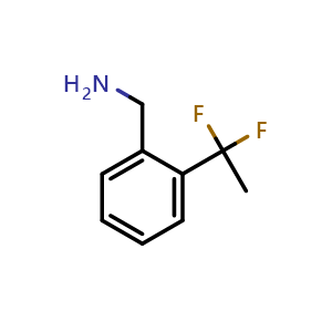 Chemical structure of 2-(1,1-Difluoroethyl)benzylamine , CAS 1638767-86-8, AChemBlock V146006