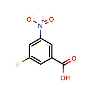 Chemical structure of 3-Fluoro-5-nitrobenzoic Acid , CAS 14027-75-9, AChemBlock V146056