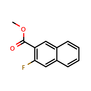 Chemical structure of Methyl 3-Fluoro-2-naphthoate , CAS 1718-17-8, AChemBlock V146082