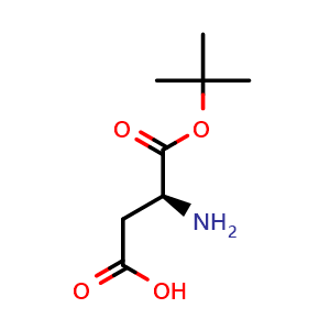 Chemical structure of L-Aspartic acid tert-butyl ester , CAS 4125-93-3, AChemBlock V146084