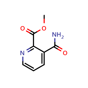 Chemical structure of Methyl 3-Carbamoylpyridine-2-carboxylate , CAS 24195-06-0, AChemBlock V146090