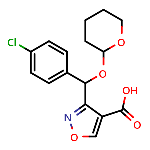 3-[(4-Chlorophenyl)[(2-tetrahydropyranyl)oxy]methyl]isoxazole-4-carboxylic Acid