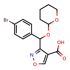 3-[(4-Bromophenyl)[(2-tetrahydropyranyl)oxy]methyl]isoxazole-4-carboxylic Acid