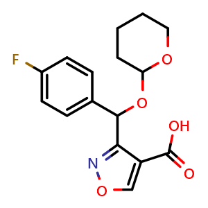 3-[(4-Fluorophenyl)[(2-tetrahydropyranyl)oxy]methyl]isoxazole-4-carboxylic Acid