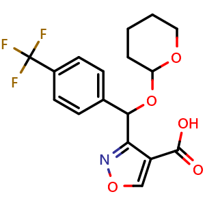 3-[[(2-Tetrahydropyranyl)oxy][4-(trifluoromethyl)phenyl]methyl]isoxazole-4-carboxylic Acid