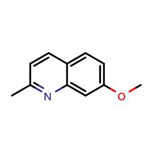 Chemical structure of 7-Methoxy-2-methylquinoline , CAS 19490-87-0, AChemBlock V146127