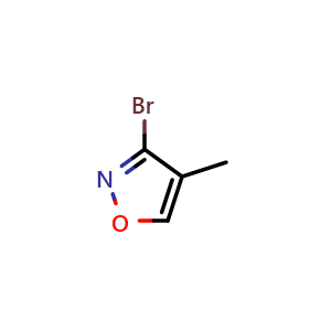 Chemical structure of 3-Bromo-4-methylisoxazole , CAS 903131-37-3, AChemBlock V146132