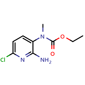 Chemical structure of Ethyl (2-Amino-6-chloro-3-pyridyl)(methyl)carbamate , CAS 89660-18-4, AChemBlock V146142