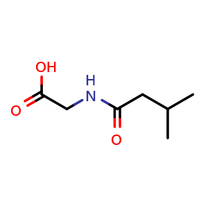 Chemical structure of N-Isovalerylglycine , CAS 16284-60-9, AChemBlock V146153