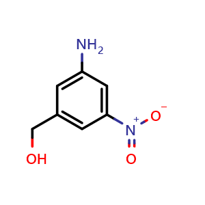 Chemical structure of 3-(Hydroxymethyl)-5-nitroaniline , CAS 90390-46-8, AChemBlock V146154