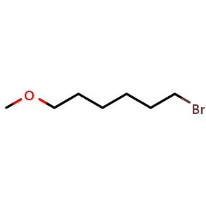 Chemical structure of 1-Bromo-6-methoxyhexane , CAS 50592-87-5, AChemBlock V146157