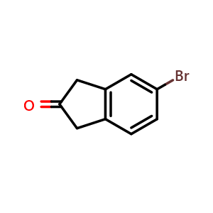 Chemical structure of 5-Bromoinden-2(3H)-one , CAS 174349-93-0, AChemBlock V146160