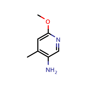 Chemical structure of 5-Amino-2-methoxy-4-methylpyridine , CAS 6635-91-2, AChemBlock V146166