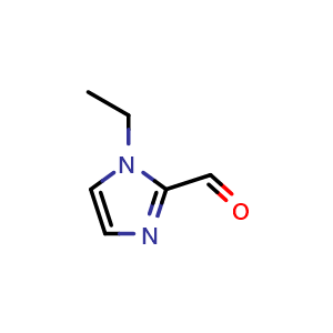 Chemical structure of 1-Ethylimidazole-2-carbaldehyde , CAS 111851-98-0, AChemBlock V146168
