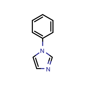Chemical structure of 1-Phenyl-1H-imidazole , CAS 7164-98-9, AChemBlock V146169