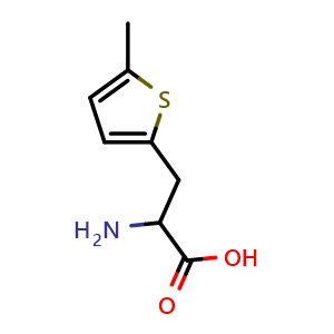 Chemical structure of 2-Amino-3-(5-methyl-2-thienyl)propionic Acid , CAS 74348-36-0, AChemBlock V146179