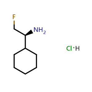 Chemical structure of (S)-1-Cyclohexyl-2-fluoroethylamine Hydrochloride , CAS 2006286-97-9, AChemBlock V146188