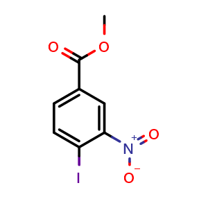 Chemical structure of Methyl 4-Iodo-3-nitrobenzoate , CAS 89976-27-2, AChemBlock V146211