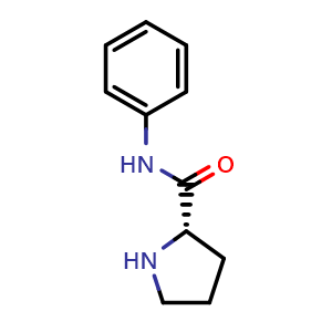 Chemical structure of L-Prolinanilide , CAS 64030-43-9, AChemBlock V146226